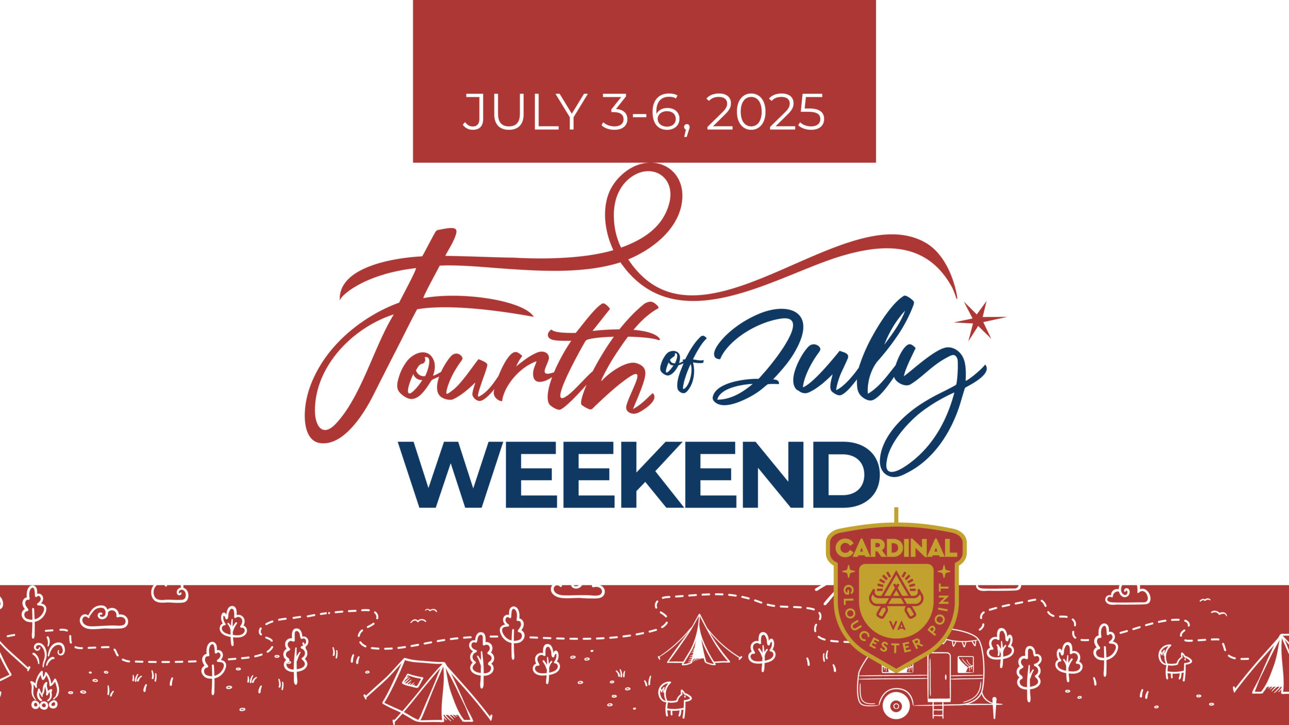 Fourth of July Weekend 2025 at Camp Cardinal RV Resort. Celebrate Independence Day with festive activities, fireworks, and family fun.