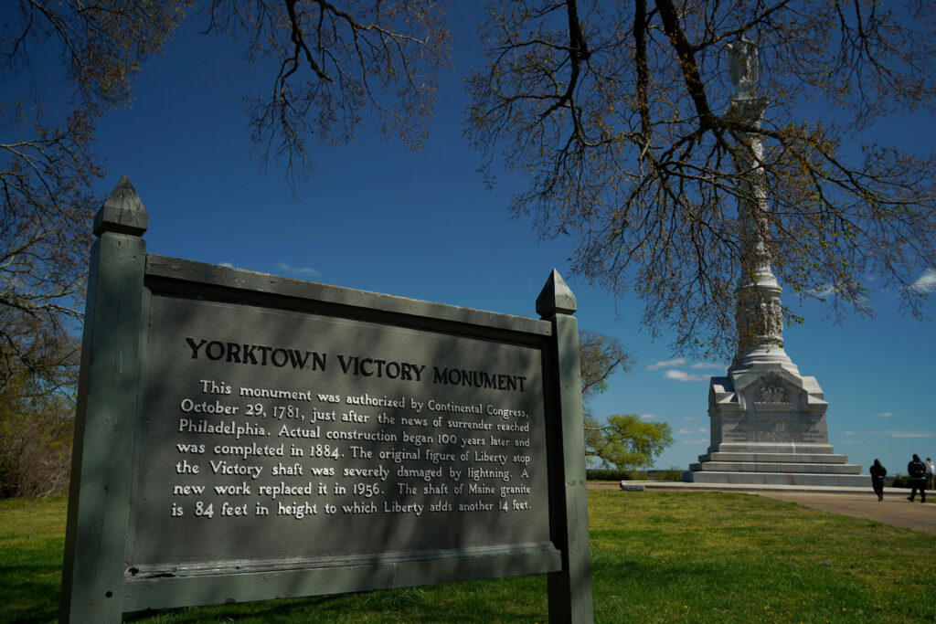 Yorktown Victory monument at Battlefield in the State of Virginia